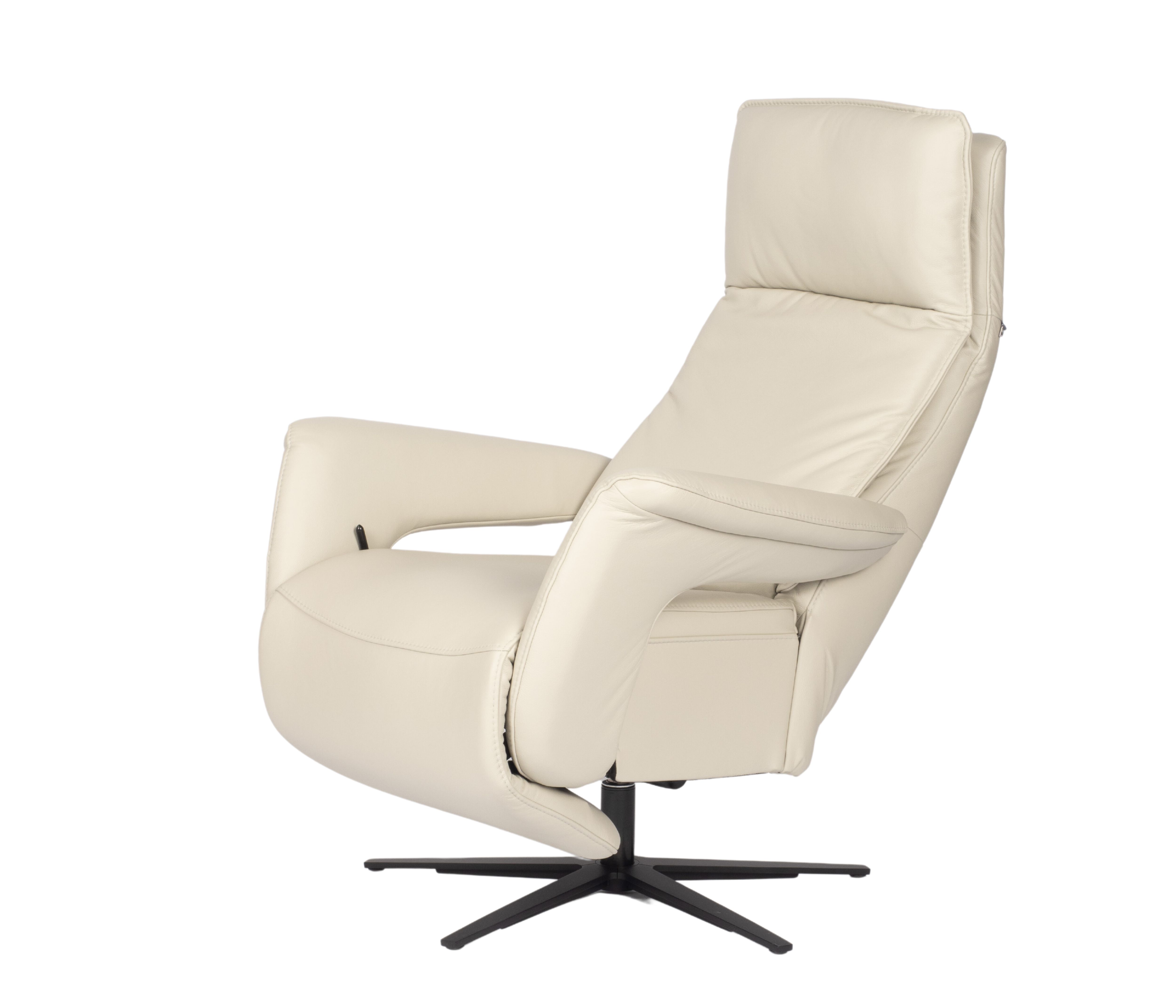 Relaxzetel in leder silvergrau Gero Wonen